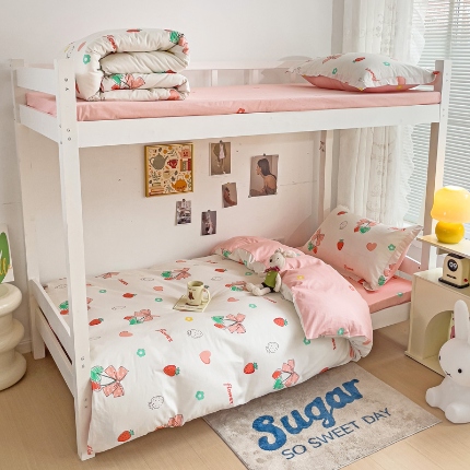 91家纺网 家纺一手货源 找家纺 （总）卓越 2024全棉12868印花学生宿舍三件套