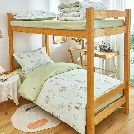 91家纺网 家纺一手货源 找家纺 （总）卓越 2024全棉12868印花学生宿舍三件套