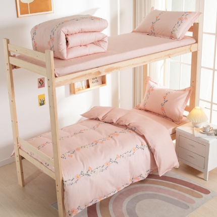 91家纺网 家纺一手货源 找家纺 （总）卓越 2024全棉12868印花学生宿舍三件套