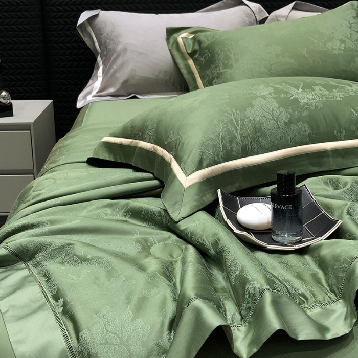 91家纺网 家纺一手货源 找家纺 （总）黑白森林2024款 高支天丝棉提花系列夏被空调被夏凉被