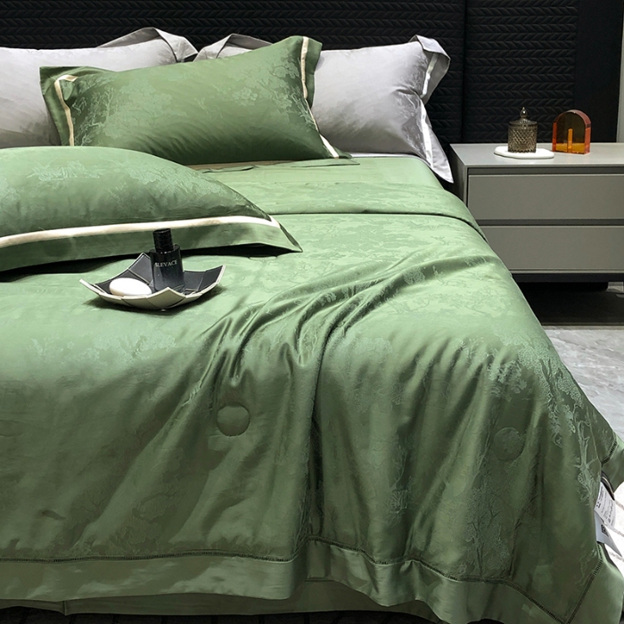 91家纺网 家纺一手货源 找家纺 （总）黑白森林2024款 高支天丝棉提花系列夏被空调被夏凉被