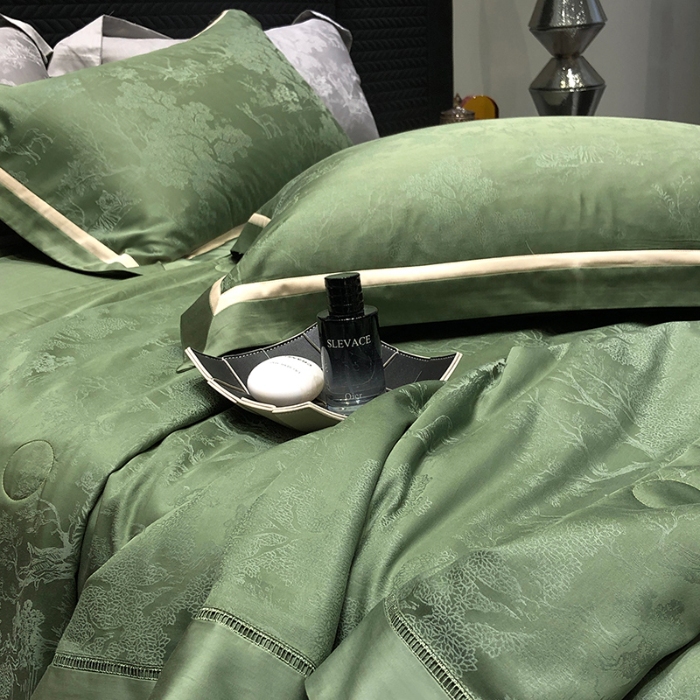 91家纺网 家纺一手货源 找家纺 （总）黑白森林2024款 高支天丝棉提花系列夏被空调被夏凉被