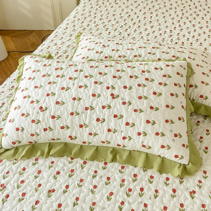 91家纺网 家纺一手货源 找家纺 （总）总苏米娜2024春夏A类母婴级双层纱棉麻夹棉枕套一对泡泡纱泡泡棉全棉磨毛纯棉水洗棉夹棉花边枕套一对