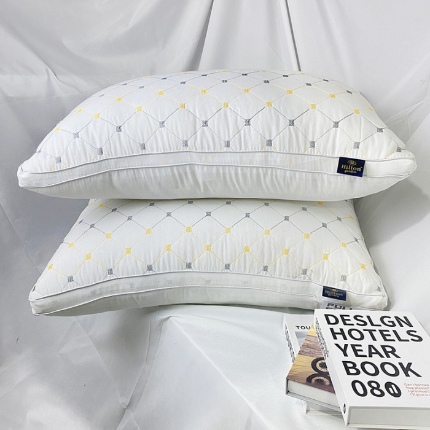 91家纺网 家纺一手货源 找家纺 （总）拾光枕芯 2023新款跑量款满天星立体布边绗绣枕芯羽丝绒福利枕头