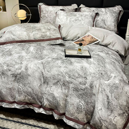 91家纺网 家纺一手货源 找家纺 （总）大渔生活 2025新款舒芯棉高奢数码印花四件套