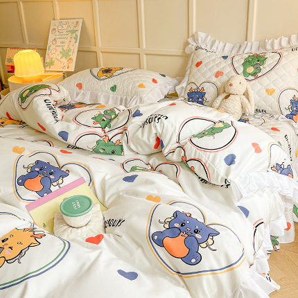 91家纺网 家纺一手货源 找家纺 （总）薇梦蚊帐 2025新款磨毛印花床盖四件套