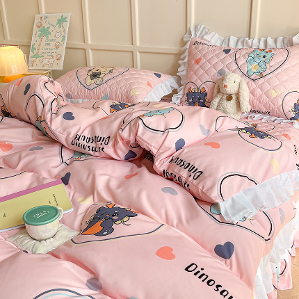 91家纺网 家纺一手货源 找家纺 （总）薇梦蚊帐 2025新款磨毛印花床盖四件套