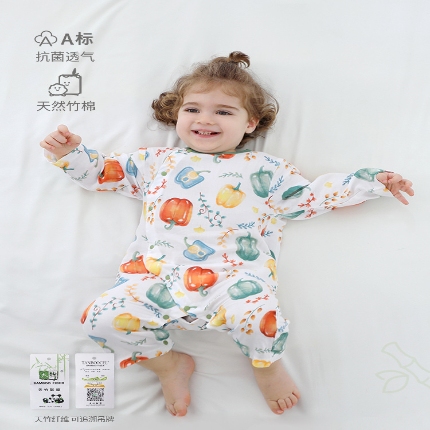 （总） 新品！春夏新款宝宝纱布婴儿长袖连体衣a类长袖天竹棉纱布哈衣外出一件代发