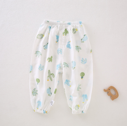 91家纺网 家纺一手货源 找家纺 （总）防蚊裤婴儿a类竹纤维裤子竹棉纱布薄款空调夏季男女儿童宝宝睡裤