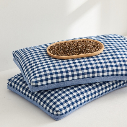 91家纺网 家纺一手货源 找家纺 （总）乐可 2024新款水洗棉荞麦双拼枕 枕头枕芯