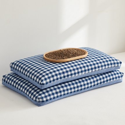 91家纺网 家纺一手货源 找家纺 （总）乐可 2024新款水洗棉荞麦双拼枕 枕头枕芯