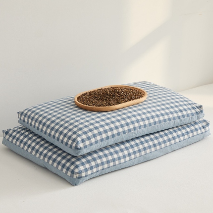 91家纺网 家纺一手货源 找家纺 （总）乐可 2024新款水洗棉荞麦双拼枕 枕头枕芯