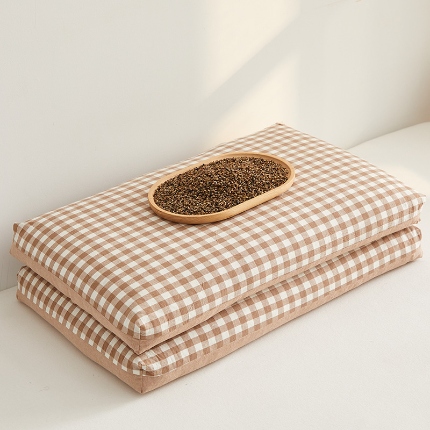 91家纺网 家纺一手货源 找家纺 （总）乐可 2024新款水洗棉荞麦双拼枕 枕头枕芯