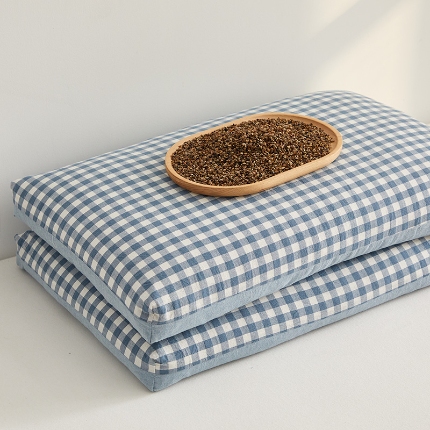 91家纺网 家纺一手货源 找家纺 （总）乐可 2024新款水洗棉荞麦双拼枕 枕头枕芯