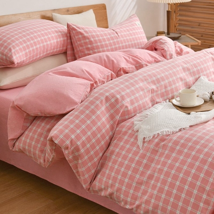 91家纺网 家纺一手货源 找家纺 （总）2024-全棉色织四件套单品床单被套枕套单品学生四件套