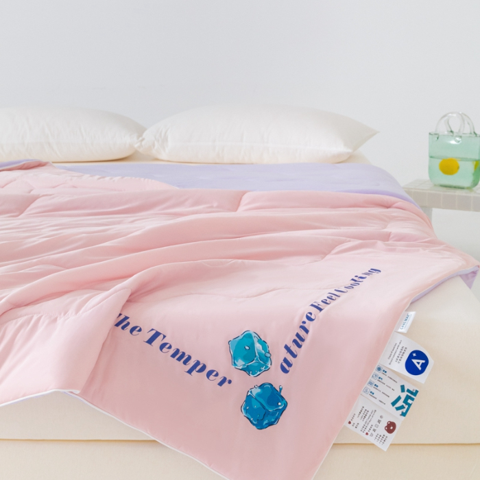 91家纺网 家纺一手货源 找家纺 （总）荔禾家居 2024新款A类氨纶凉感丝冰感夏被