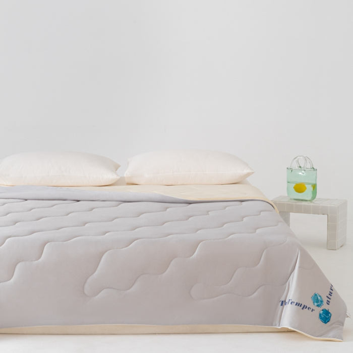 91家纺网 家纺一手货源 找家纺 荔禾家居 2024新款A类氨纶凉感丝冰感夏被 冰感灰