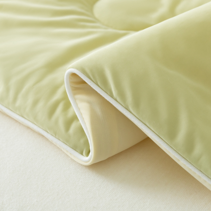 91家纺网 家纺一手货源 找家纺 荔禾家居 2024新款A类氨纶凉感丝冰感夏被 冰感绿