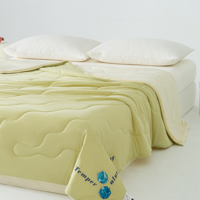 91家纺网 家纺一手货源 找家纺 荔禾家居 2024新款A类氨纶凉感丝冰感夏被 冰感绿