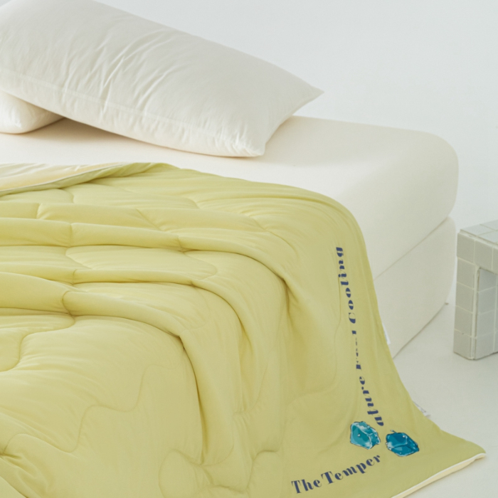 91家纺网 家纺一手货源 找家纺 荔禾家居 2024新款A类氨纶凉感丝冰感夏被 冰感绿