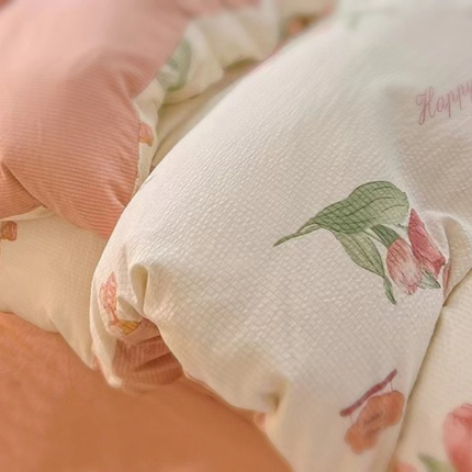 91家纺网 家纺一手货源 找家纺 （总）卢赛尔 2024新款提花有氧泡泡泡芙四件套