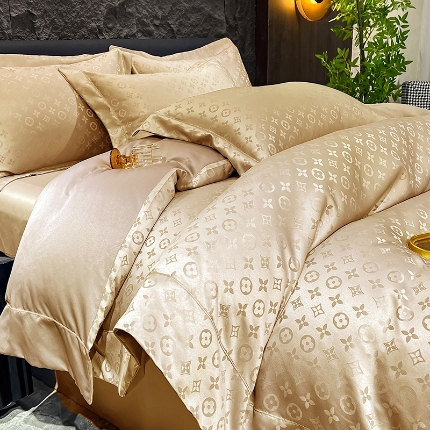 91家纺网 家纺一手货源 找家纺 （总）经年2025年新款 水洗真丝冰丝天丝提花四件套直播爆款 格林系列