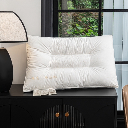 91家纺网 家纺一手货源 找家纺 （总）露函家居 2025新款A类刺绣臻选蚕丝枕全棉酒店立体枕头枕芯