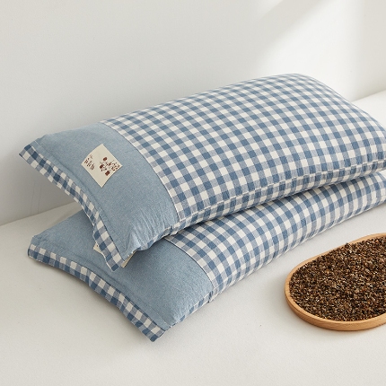 91家纺网 家纺一手货源 找家纺 （总）乐可 2024新款水洗棉荞麦简约枕 枕头枕芯