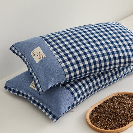 91家纺网 家纺一手货源 找家纺 （总）乐可 2024新款水洗棉荞麦简约枕 枕头枕芯