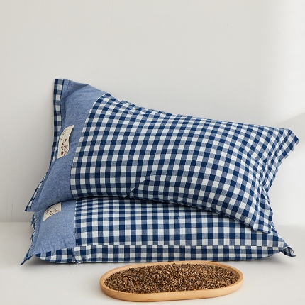 91家纺网 家纺一手货源 找家纺 （总）乐可 2024新款水洗棉荞麦简约枕 枕头枕芯