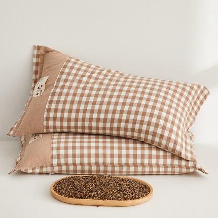 91家纺网 家纺一手货源 找家纺 （总）乐可 2024新款水洗棉荞麦简约枕 枕头枕芯