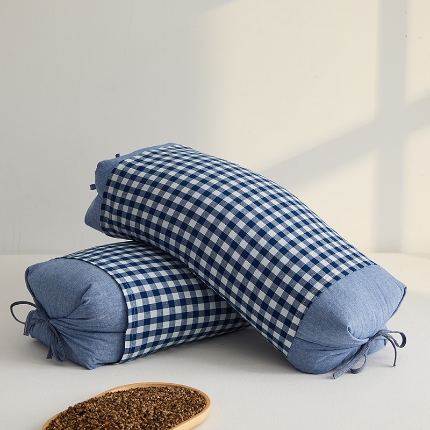 91家纺网 家纺一手货源 找家纺 （总）乐可 2024新款水洗棉荞麦糖果枕 枕头枕芯