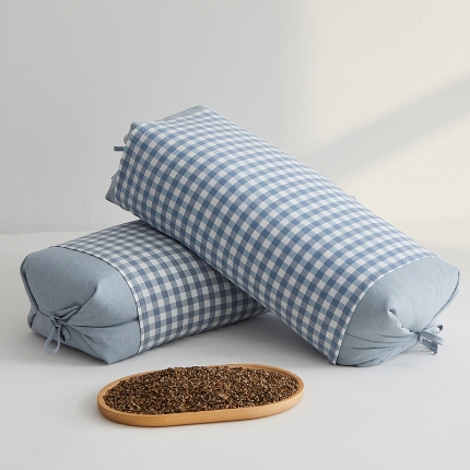 91家纺网 家纺一手货源 找家纺 （总）乐可 2024新款水洗棉荞麦糖果枕 枕头枕芯