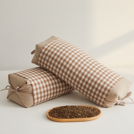 91家纺网 家纺一手货源 找家纺 （总）乐可 2024新款水洗棉荞麦糖果枕 枕头枕芯