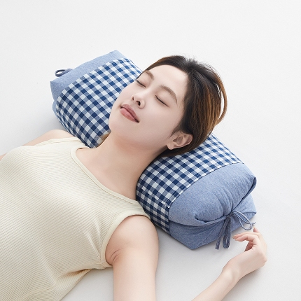 91家纺网 家纺一手货源 找家纺 （总）乐可 2024新款水洗棉荞麦糖果枕 枕头枕芯