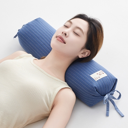 91家纺网 家纺一手货源 找家纺 （总）乐可 2024新款全棉砂洗糖果荞麦枕20*58cm 枕头枕芯