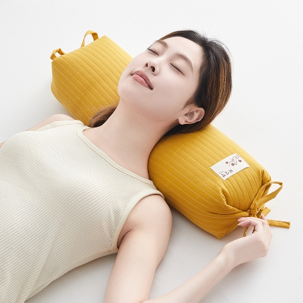 91家纺网 家纺一手货源 找家纺 （总）乐可 2024新款全棉砂洗糖果荞麦枕20*58cm 枕头枕芯