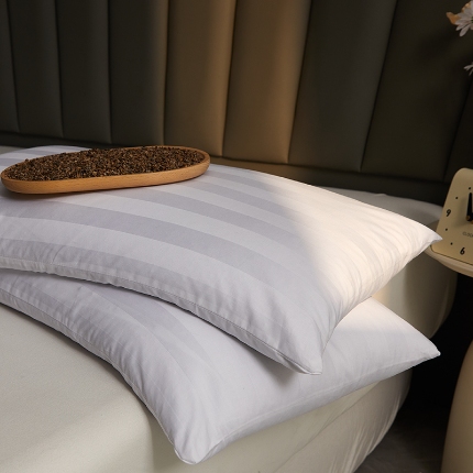 91家纺网 家纺一手货源 找家纺 （总）乐可 2024新款缎条全荞麦枕 枕头枕芯