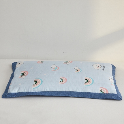 91家纺网 家纺一手货源 找家纺 （总）乐可 2024新款全棉纱布儿童黄荆子荞麦枕头枕芯