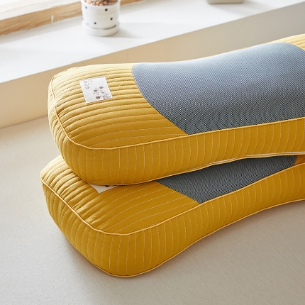 91家纺网 家纺一手货源 找家纺 （总）乐可 2024新款全棉砂洗元宝荞麦枕头枕芯