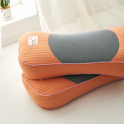 91家纺网 家纺一手货源 找家纺 （总）乐可 2024新款全棉砂洗元宝荞麦枕头枕芯