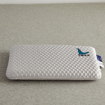 乐可 2024新款儿童云眠凉感豆豆乳胶枕头枕芯 豆豆灰