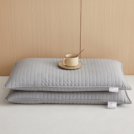 91家纺网 家纺一手货源 找家纺 （总）乐可 2024新款全荞麦绗缝方格枕头枕芯