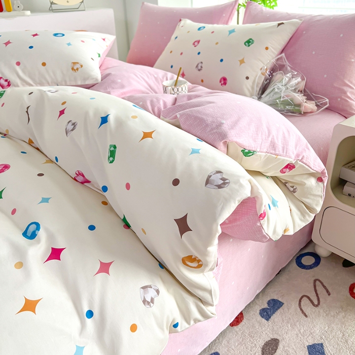 91家纺网 家纺一手货源 找家纺 雲归梦 2024新款全棉13070多规格四件套 钻石梦