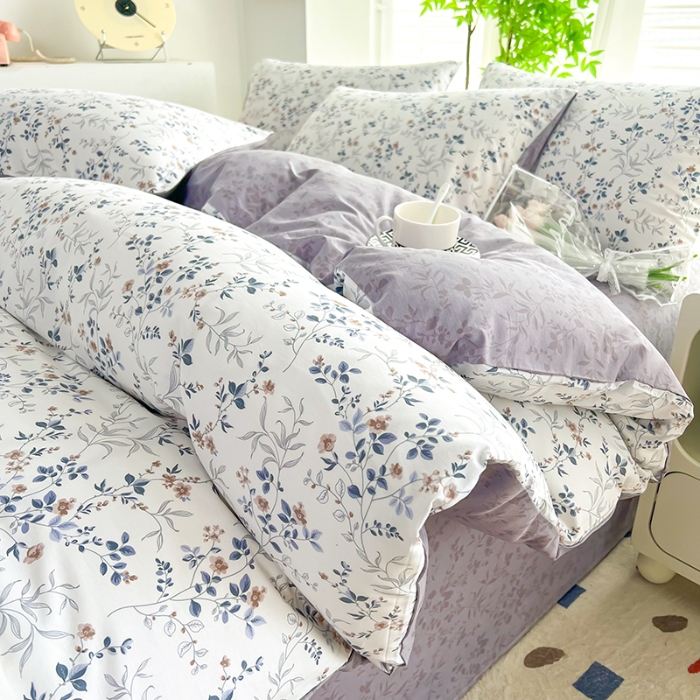 91家纺网 家纺一手货源 找家纺 雲归梦 2024新款全棉13070多规格四件套 香草涧