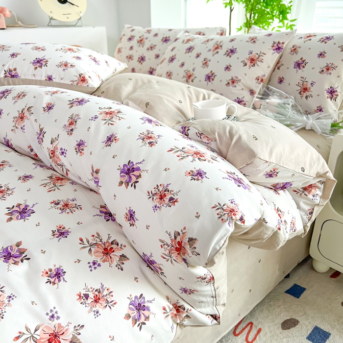 91家纺网 家纺一手货源 找家纺 雲归梦 2024新款全棉13070多规格四件套 夕云