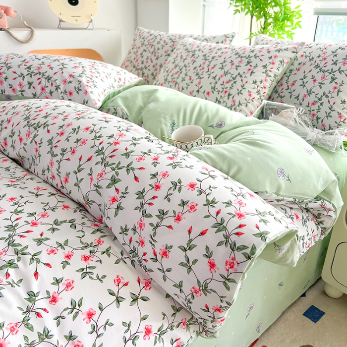 91家纺网 家纺一手货源 找家纺 雲归梦 2024新款全棉13070多规格四件套 春日