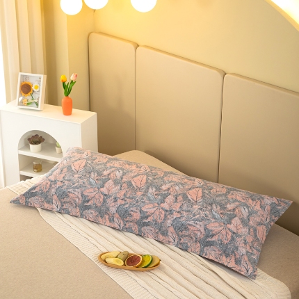 91家纺网 家纺一手货源 找家纺 喜相逢家纺2024新款 D26-双人枕套-纯棉磨毛长枕套全棉磨毛