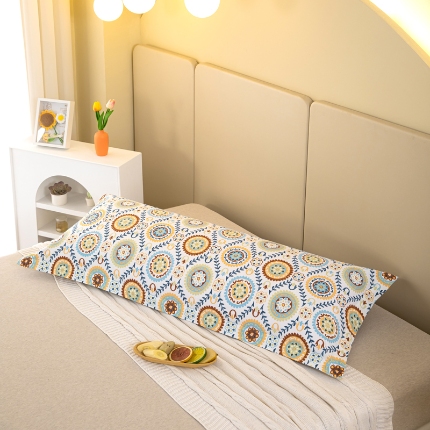 91家纺网 家纺一手货源 找家纺 喜相逢家纺2024新款 D26-双人枕套-纯棉磨毛长枕套全棉磨毛