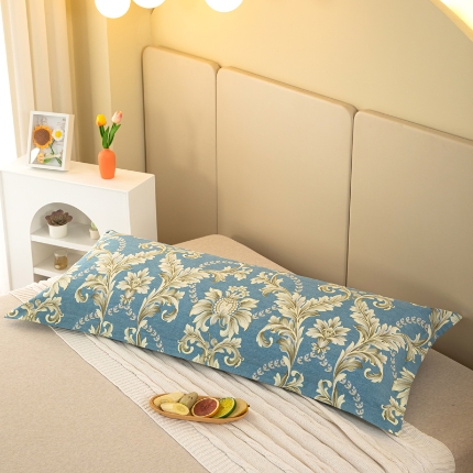 91家纺网 家纺一手货源 找家纺 喜相逢家纺2024新款 D26-双人枕套-纯棉磨毛长枕套全棉磨毛